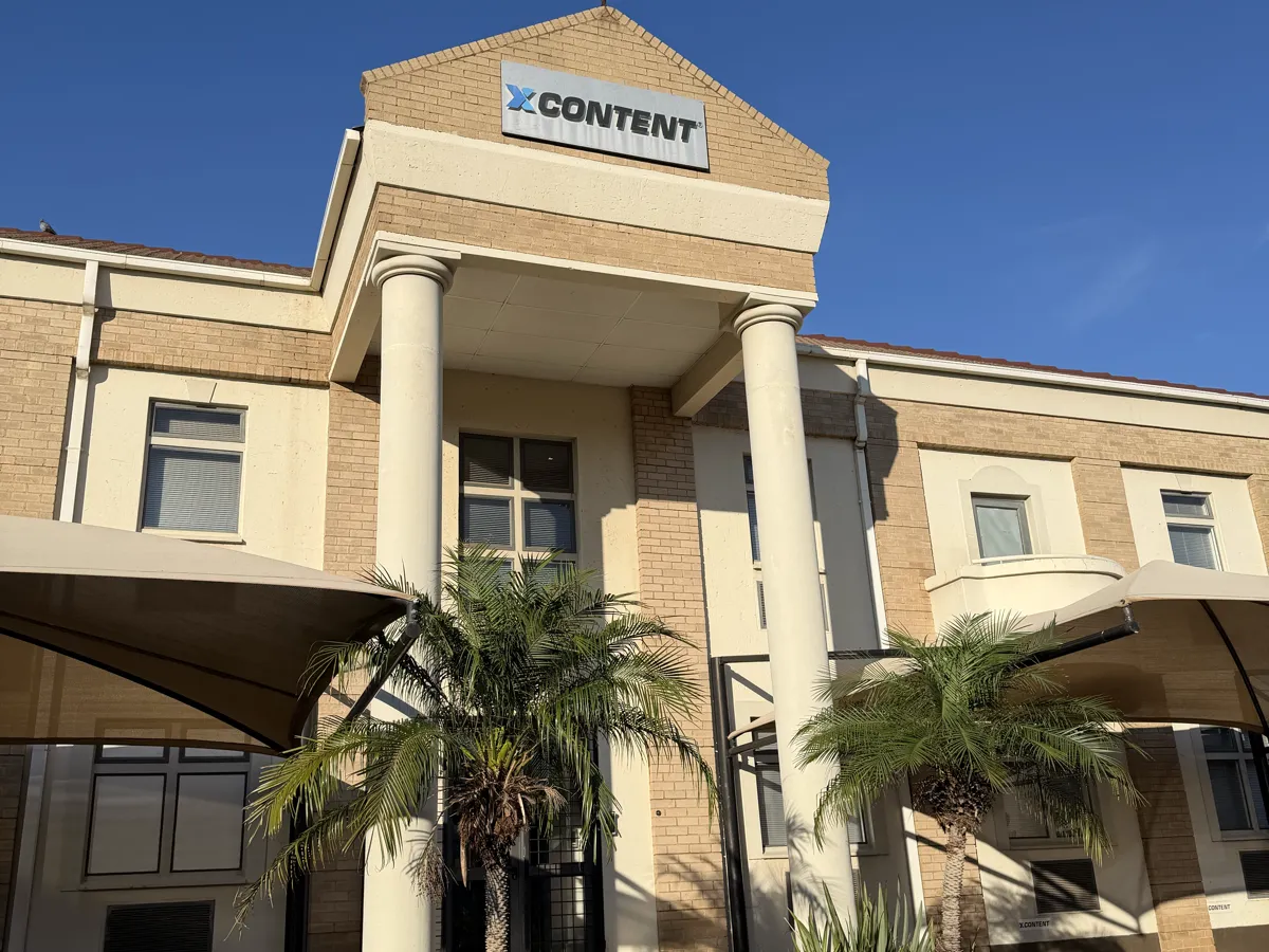 The XContent head office at Equity Estate, Highveld, Centurion, with the XContent sign above the entrance